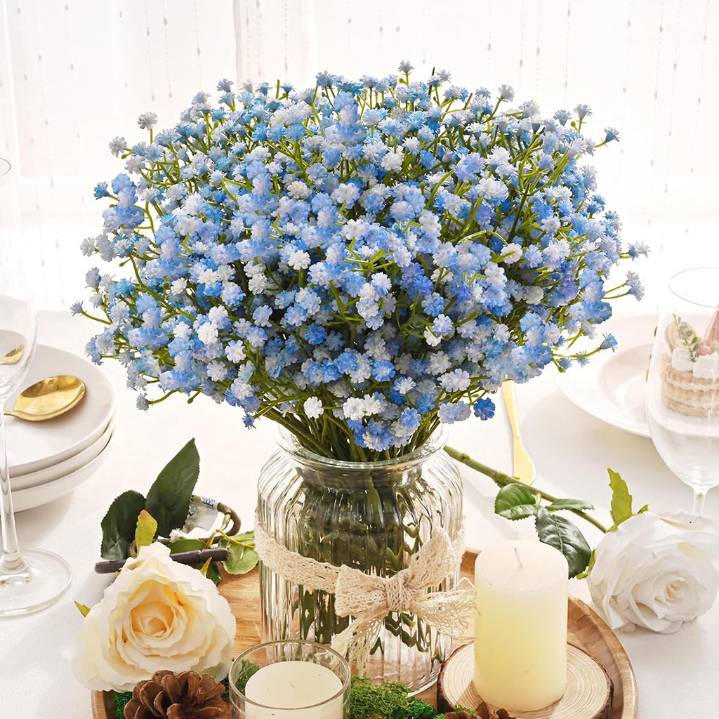 Elyum Babys Breath Artificial Flowers, 12 Pcs Baby Breath Flowers Fake Bulk