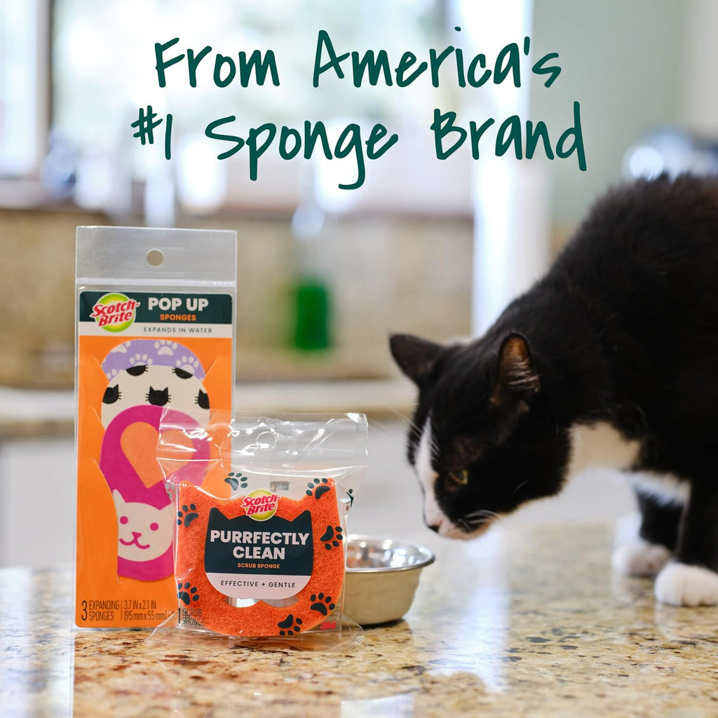 Scotch-Brite Cat Pop Up Non-Scratch Sponges, 3 Packs