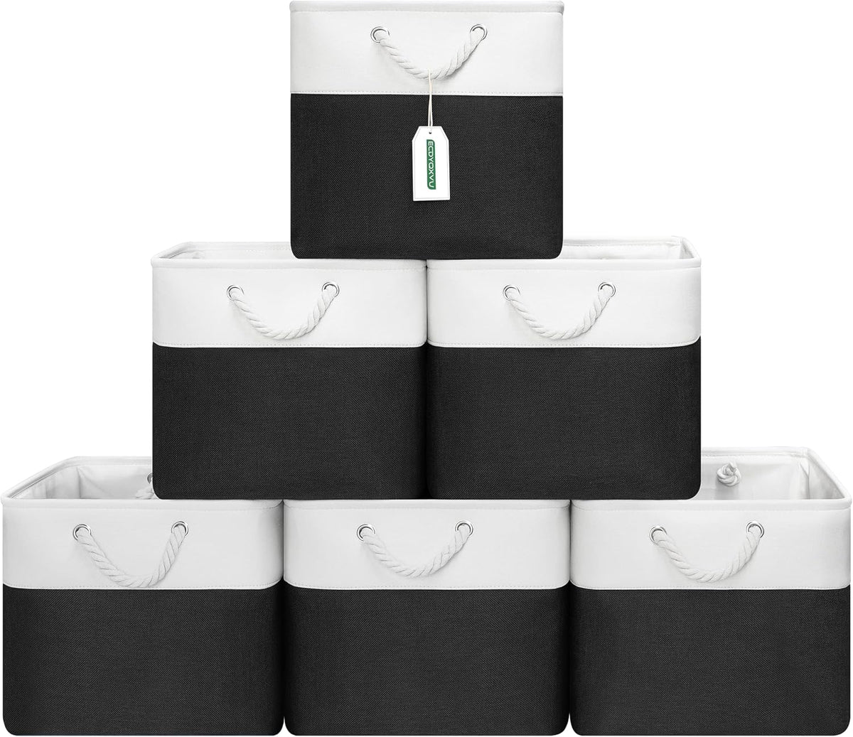 ECDYQXVU 13x13x13 Inch Storage Cube Bins Foldable Organizer Baskets 6 Pack