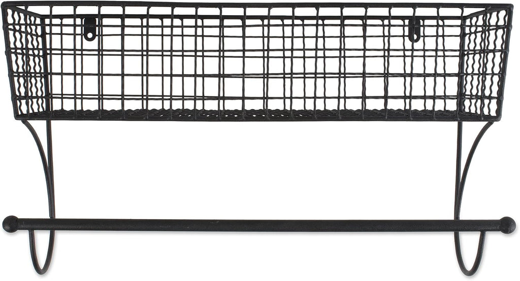 DII Rustic Bathroom Décor, Metal Storage, Large Towel Bar, Black