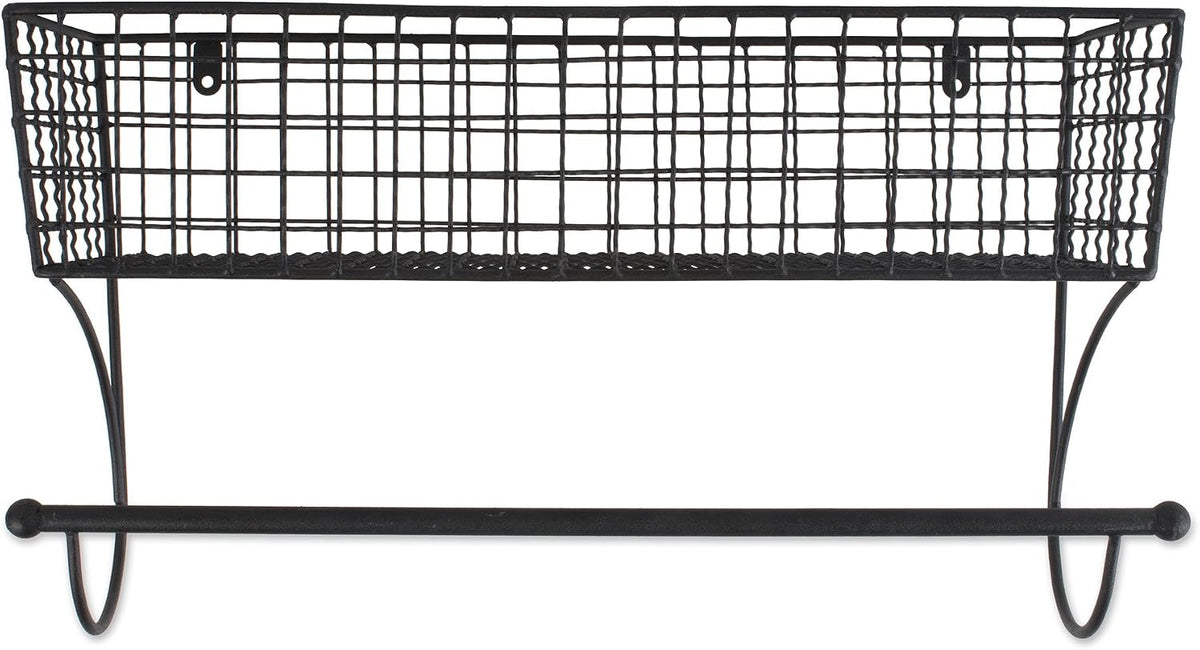 DII Rustic Bathroom Décor, Metal Storage, Large Towel Bar, Black