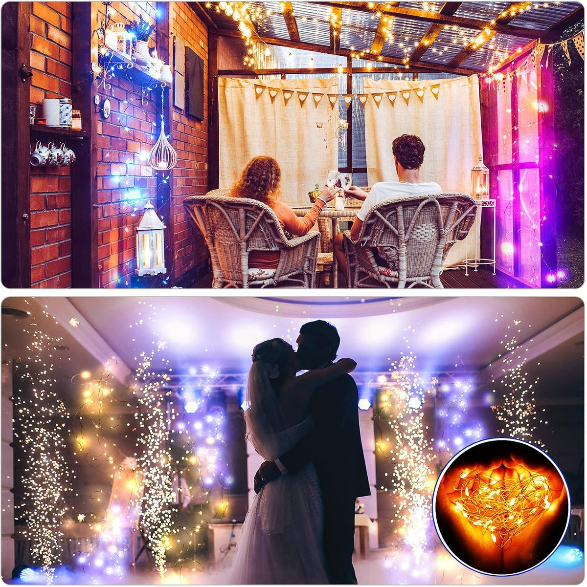 Tuanse 20 Pack LED Fairy Lights Battery Operated 3 Modes, Colorful Color
