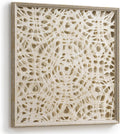 FOLKOR 24" Large Abstract Rice Paper Wall Art,3D Handmade Shadow Box Decor