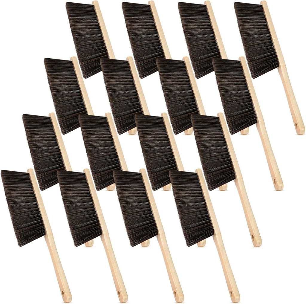 Tioncy 16 Pieces Wooden Dust Brush Bulk Hand Broom Bench Brush