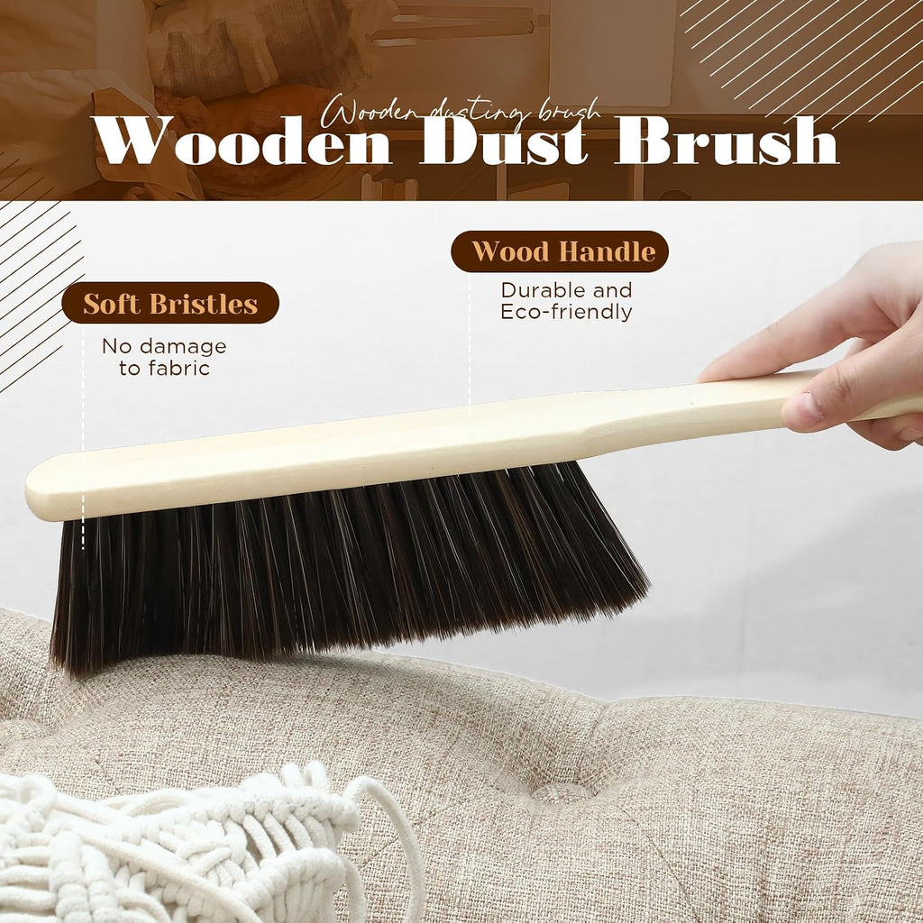 Tioncy 24 Pieces Wooden Dust Brush Bulk Hand Broom Bench Brush