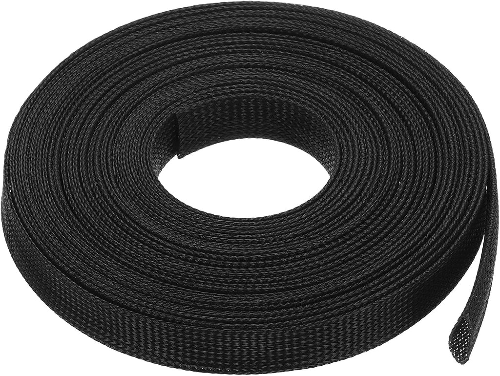 uxcell Expandable Sleeving,1-inch 25ft Cable Sleeve, Black