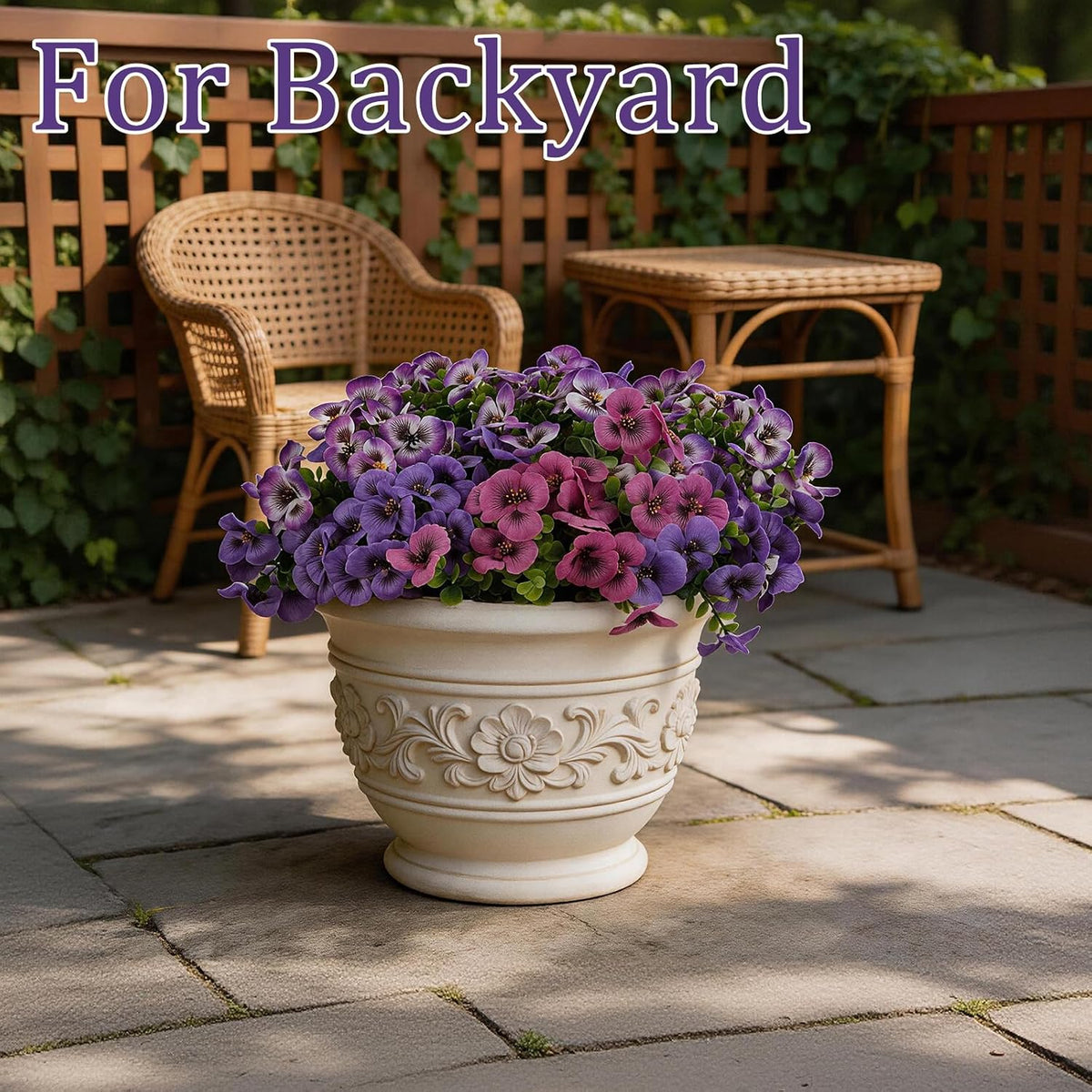 20 Pack Artificial Orchid Flowers Spring Outdoor Flowers Mixed Color Orchid Stems Outdoor Fake Flowers Uv Resistant Spring Front Porch Decor Outdoor Wedding Decorations Party Table Centerpieces