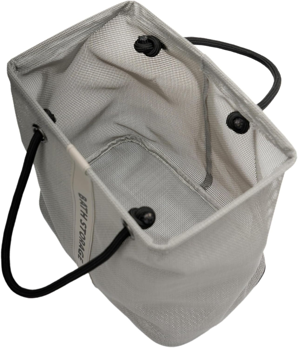 TOPASION Bath Storage Shower Caddy Organizer for Bathroom, College Dorm, Camp, Gym (Small Grey)