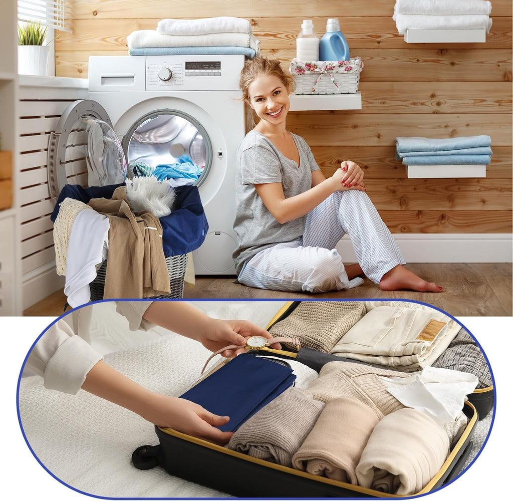 Woanger 24 Pack 28 x 45 Inch Extra Large Laundry Bags Bulk, Navy Blue