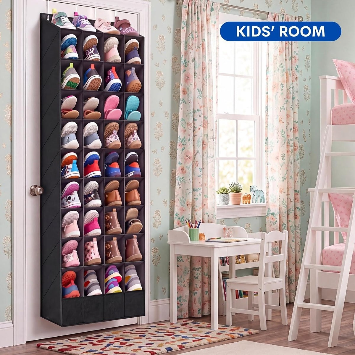 Ofiray-home Over the Door Shoe Organizer, 40 Pockets, Up to 40 Pairs