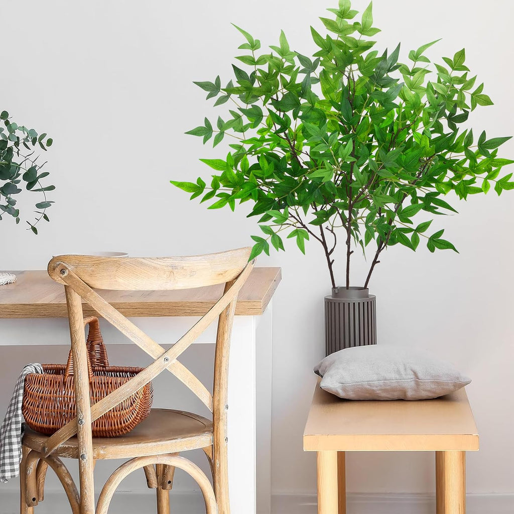 3Pcs Artificial Greenery Stems for Vase 35.4in Nandina Branches
