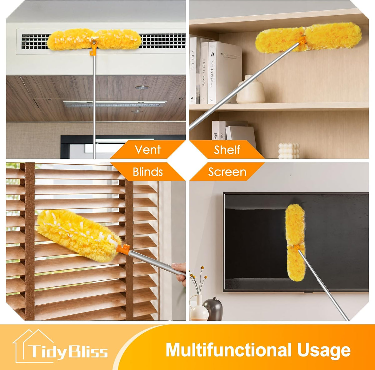 TidyBliss 6 ft Long Dusters for Cleaning Compatible with Swiffer