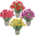 4 Pack Small Fake Plants Potted Artificial Plants Artificial Flowers Potted