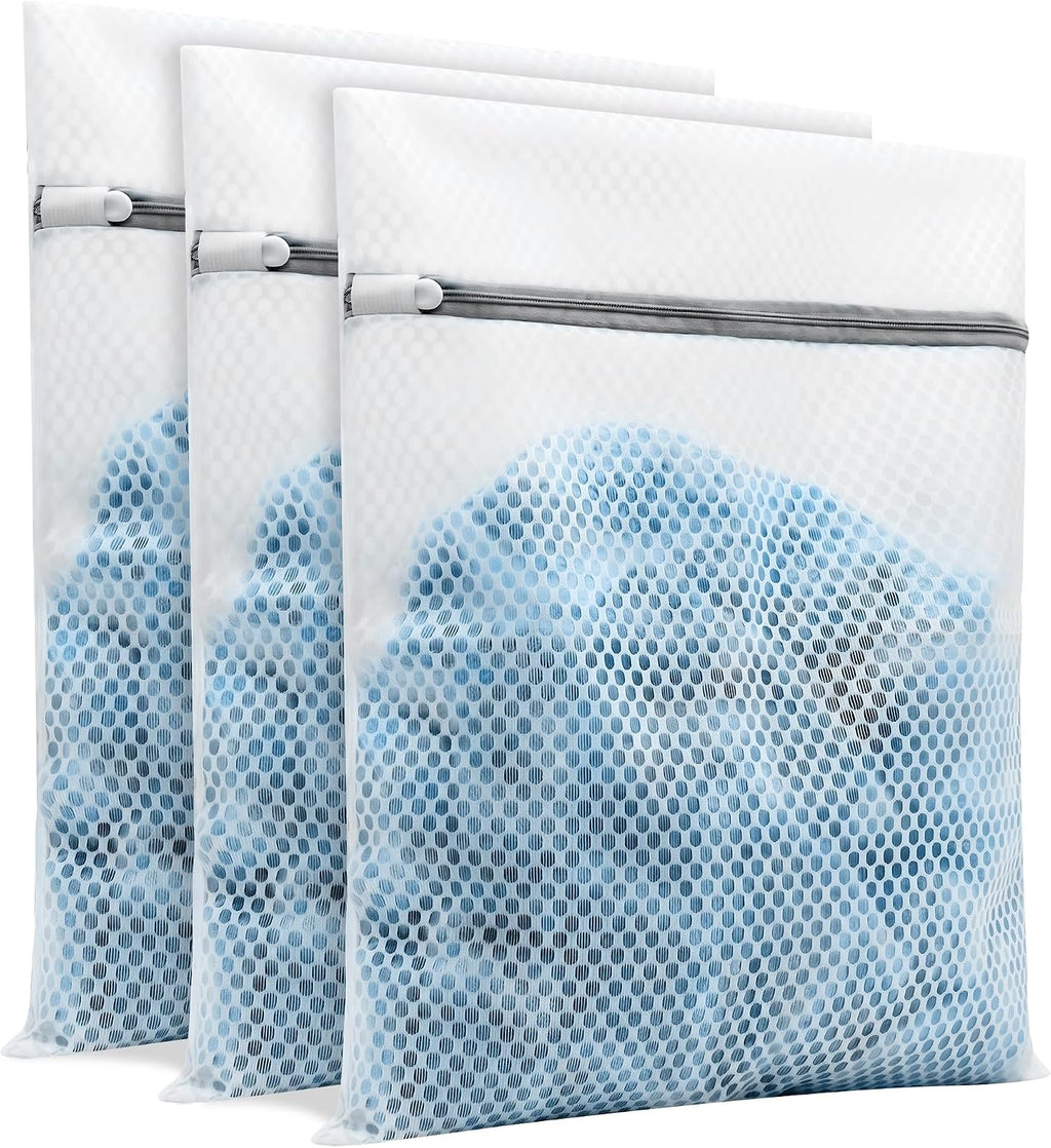 3Pcs Laundry Bags Mesh Wash Bags，12 x 16 inches