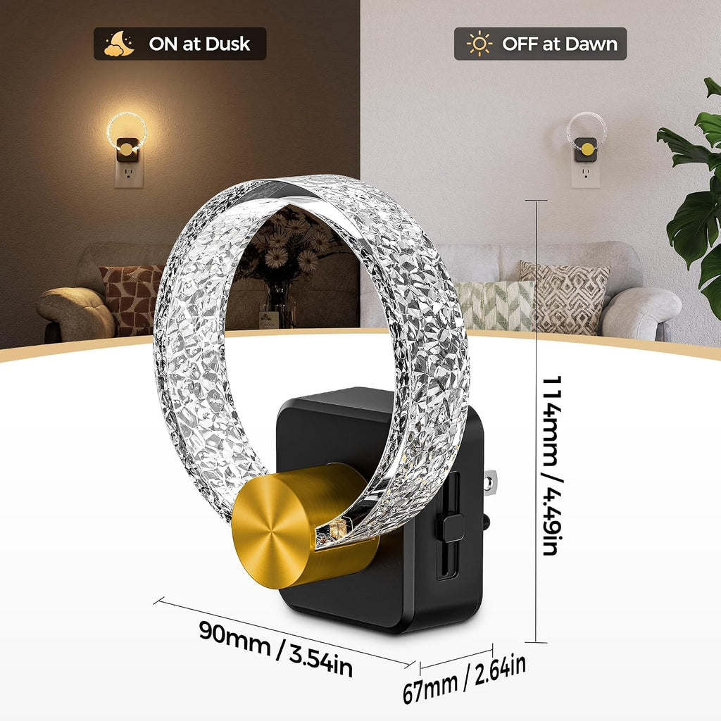 DORESshop LED Night Lights Plug Into Wall，Acrylic Decorative Night Light