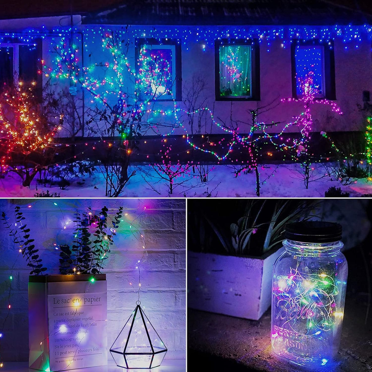 Fairy Lights Battery Operated, 5 Pack 7 FT 20 LED String Lights,Multicolor