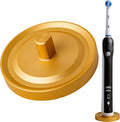 Gold Oral-B Compatible Electric Toothbrush Holder for Bathroom, Aluminum Oral B Toothbrush Holder with Hygienic Drip Capture Stops Toppling with Metal Toothbrush Stand, Matte Gold - Pack of 1