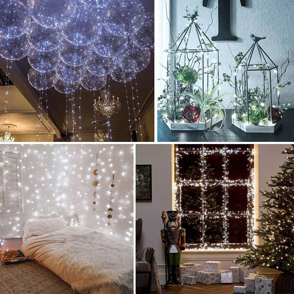 Sanniu Led Fairy Lights Battery Operated, 1 Pack Mini Battery Powered Copper Wire Starry String Lights for Christmas,Bedroom, Parties,Wedding,Indoor,Home Decoration (5m/16ft Cool White)