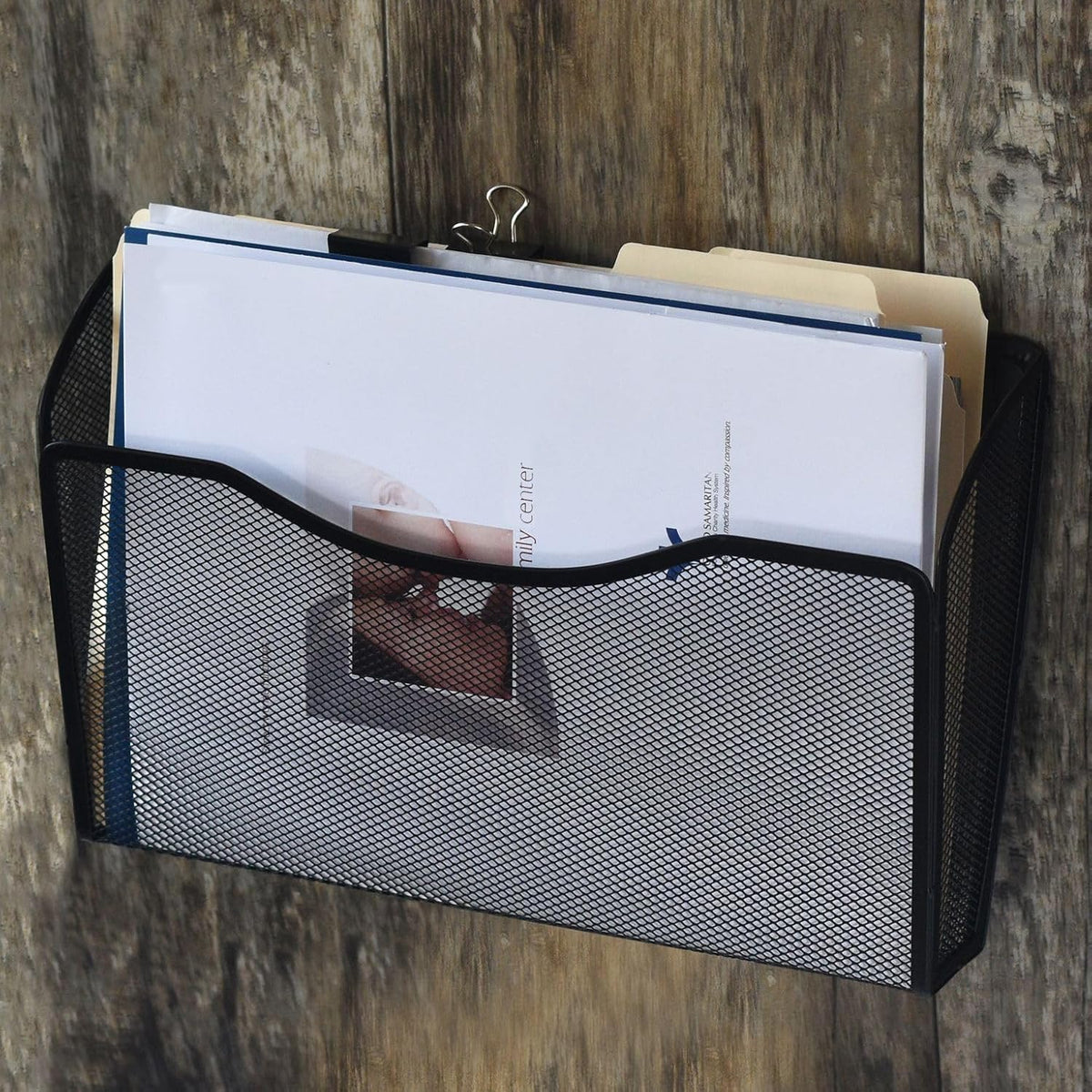 YBM HOME 2445vc Magazine Rack, Black