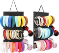Headband Holder For Girls,Felt Headband Organizer Storage（Black）