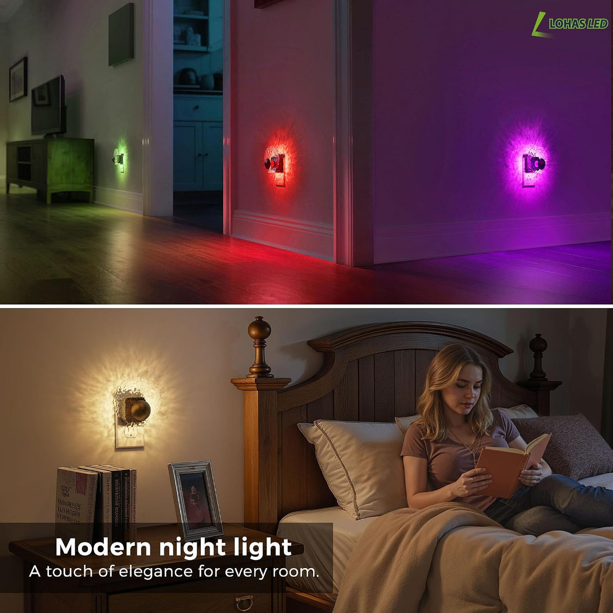 L LOHAS LED Shell Night Light, Night Lights Plug into Wall