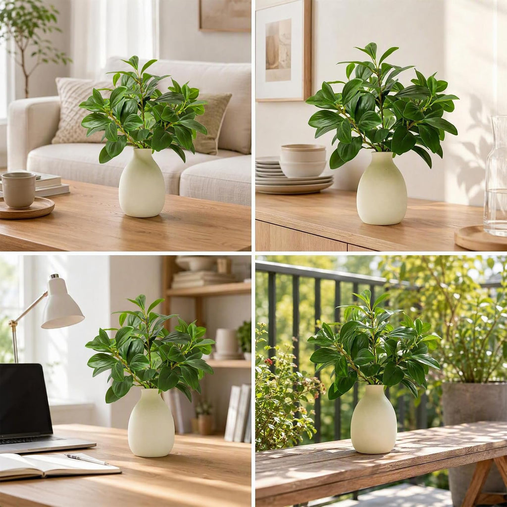 Artificial Eucalyptus Stems Potted Plant Faux Plants Indoor Fake Plant
