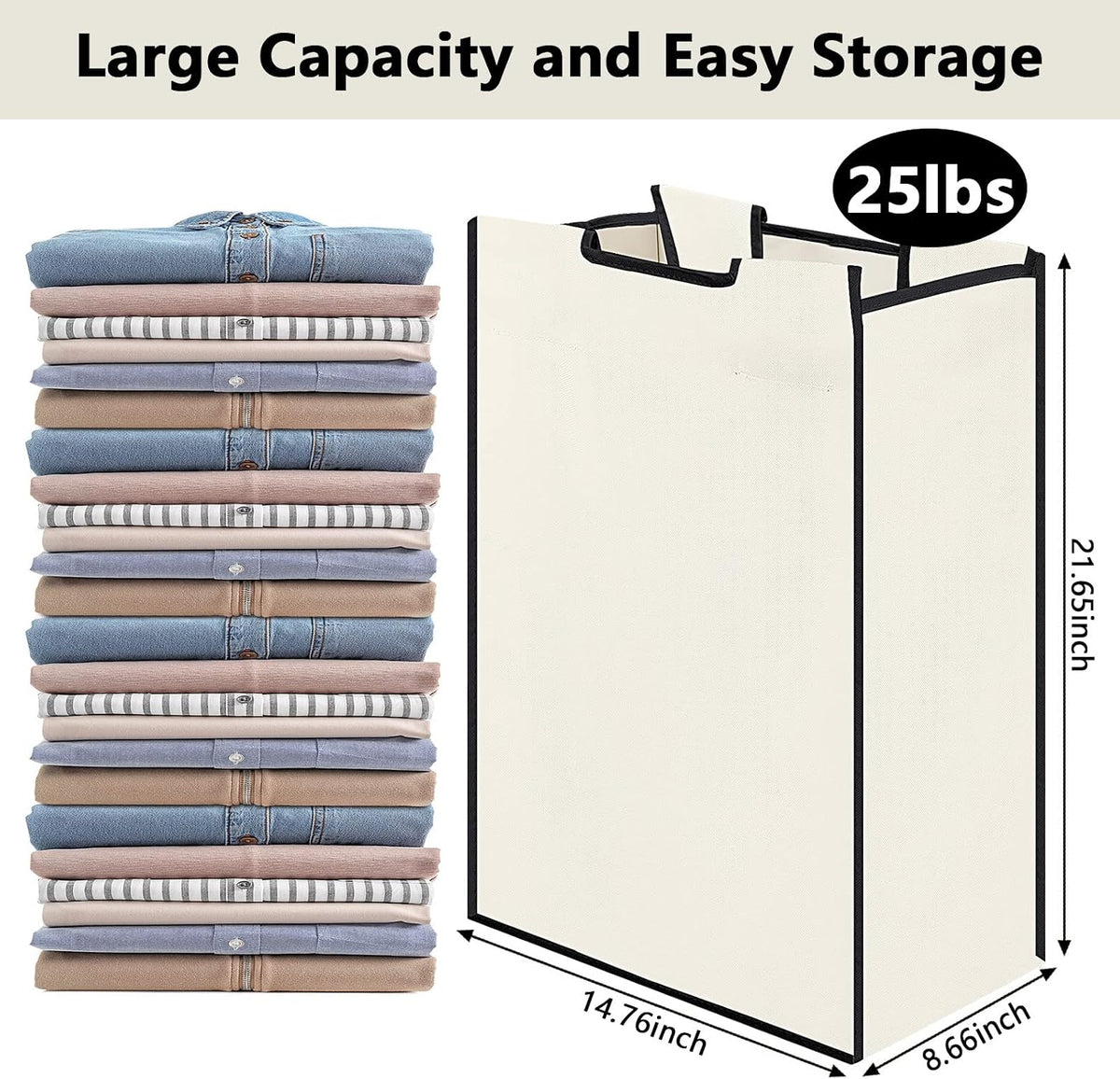 Bonuci 4 Pcs Laundry Sorter Replacement Bags, Beige