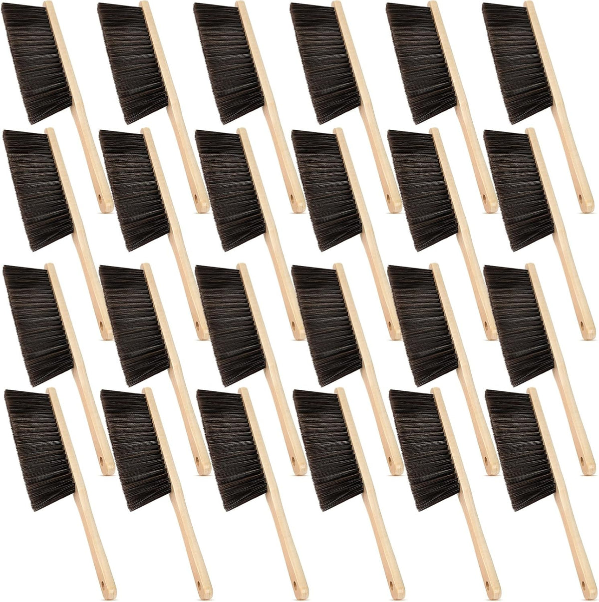 Tioncy 24 Pieces Wooden Dust Brush Bulk Hand Broom Bench Brush