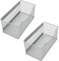 YBM HOME Magnetic Basket Storage Organizer with 16 Strong Magnets for Metal Desk, Fridge, Whiteboard, and Wall Locker Accessories, Large (2-Pack)