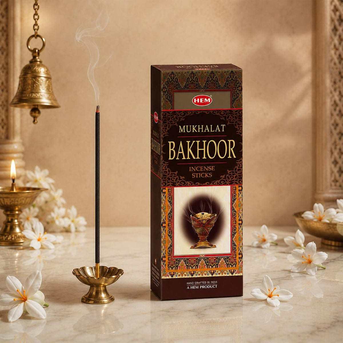 Hem Mukhalat Bakhoor Incense Sticks (120 Sticks, 6 Boxes Inside) - 9 Inches Long, 20g per Box - Perfect for Meditation, Relaxation, Or Simply to Create A Soothing Ambiance.