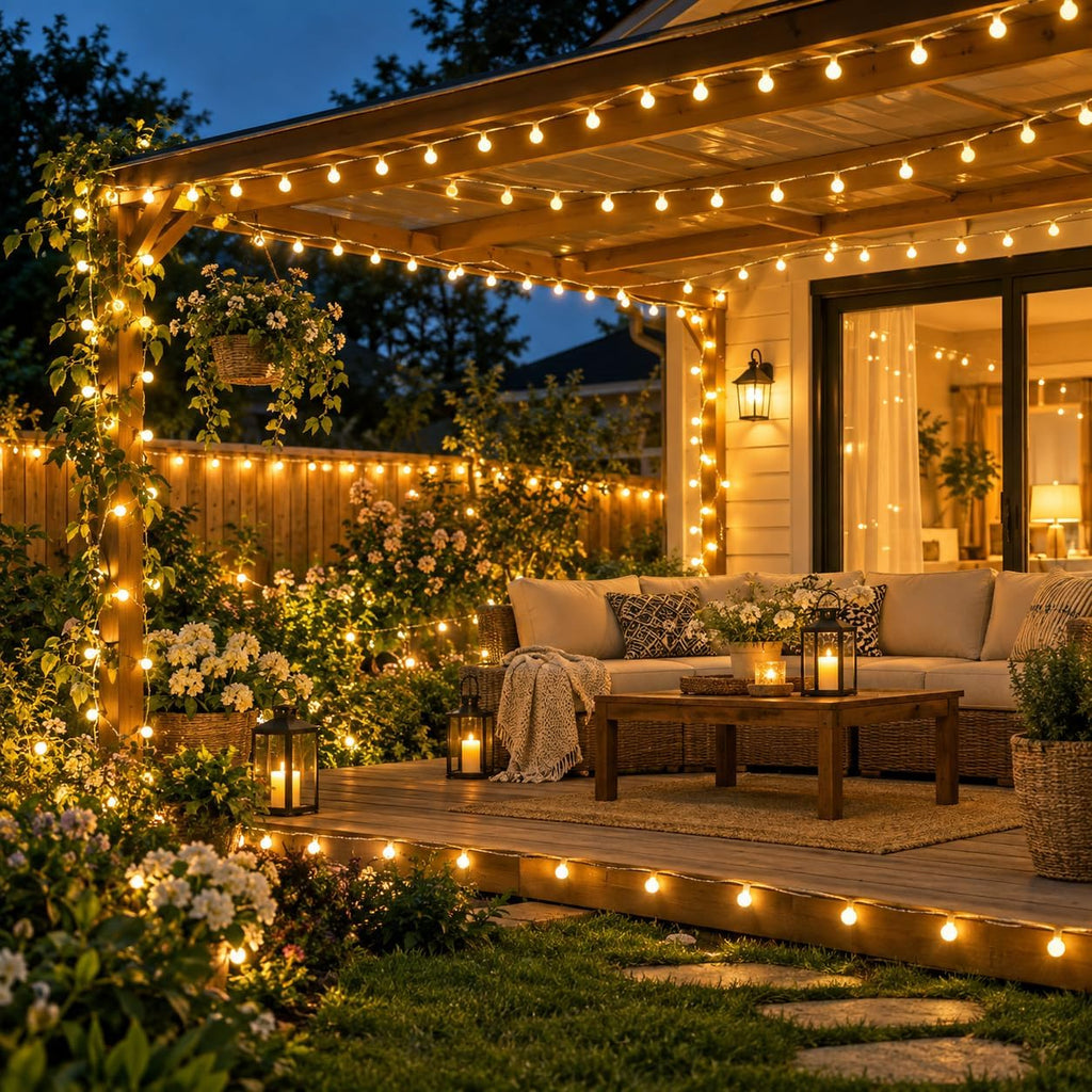 120LED Fairy Lights Plug in, 39ft Warm White Globe String Lights Indoor