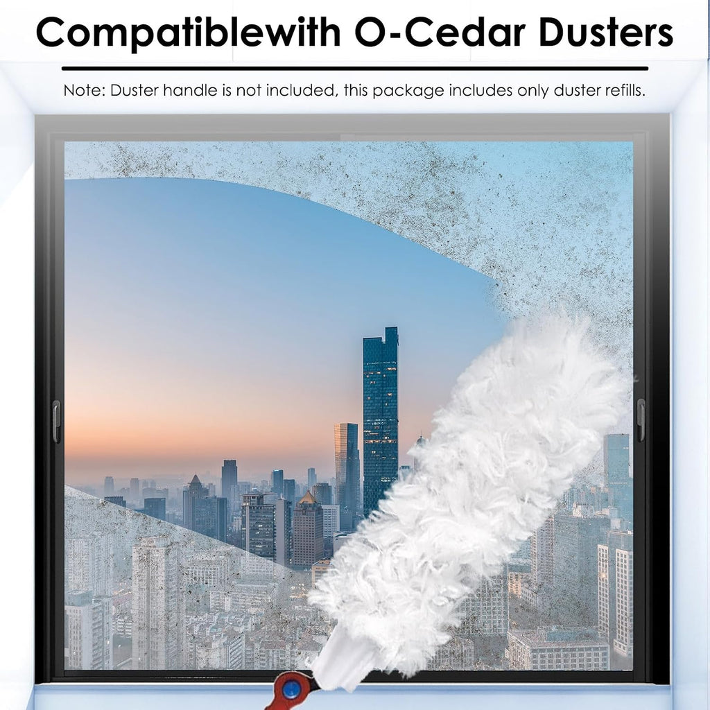 (20 Count) Disposable Duster Refills Compatible with O-Cedar Flex & Catch Dusters, Heavy Duty Dust Refills, Multi-Surface Duster Replacement Kit, Dust Removal Brush Heads