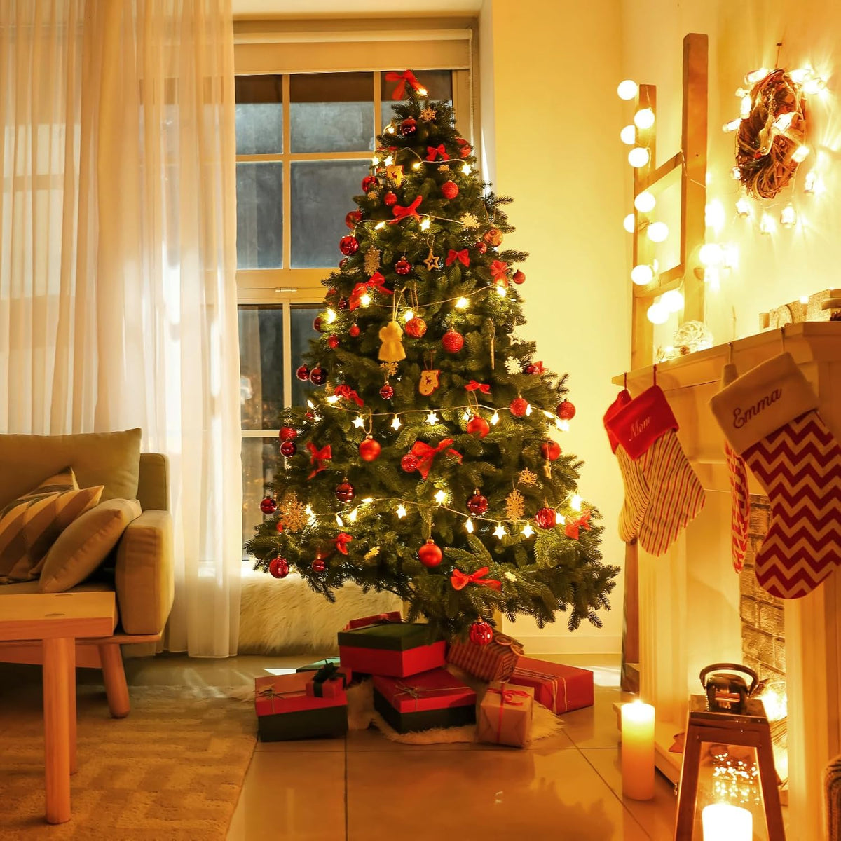 Twinkle Star 2 Pack 100 LED Star String Lights, Warm White