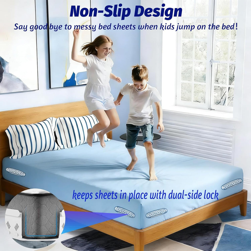 Bed Sheet Holders Keep Sheets Firm&Tight,Easy NoLift Installation Fasteners