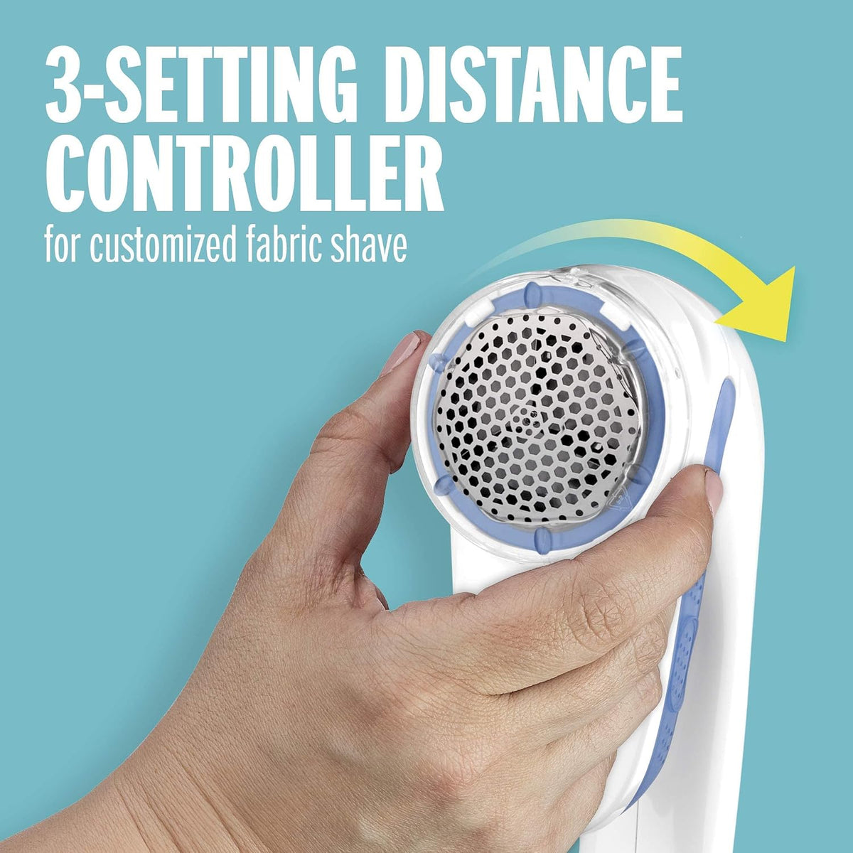 Conair Fabric Shaver and Lint Remover,Battery-Operated Portable Clothes Shaver with 3 Settings, Fuzz Remover for Sweaters,Clothing and Furniture, Large 2-Inch Shaving Head,White, Regular (Pack of 3)