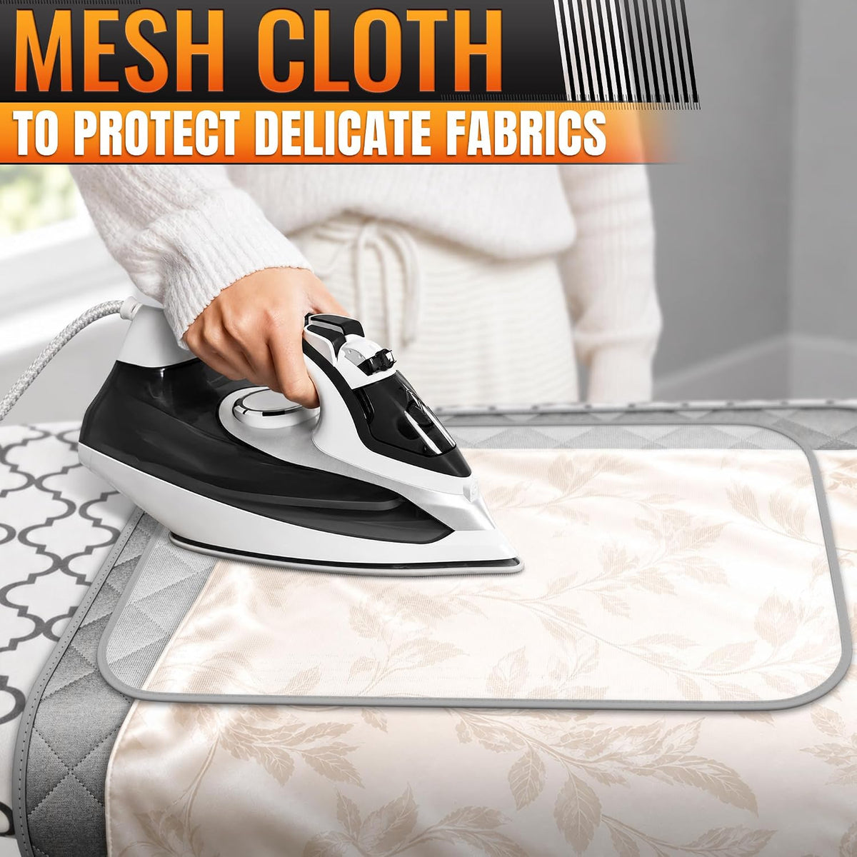 3-in-1 Ironing Mat for Table Top, 28.9" x 21.3", Magnetic Edges