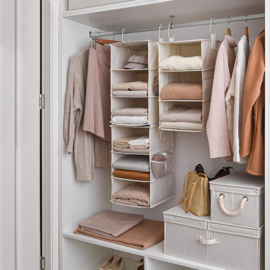 StorageWorks Hanging Closet Organizer, 6-Shelf with 2-in-1 Design