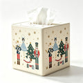 Christmas Tissue Box Cover Holder Square Home Decorative (Nutcracker)