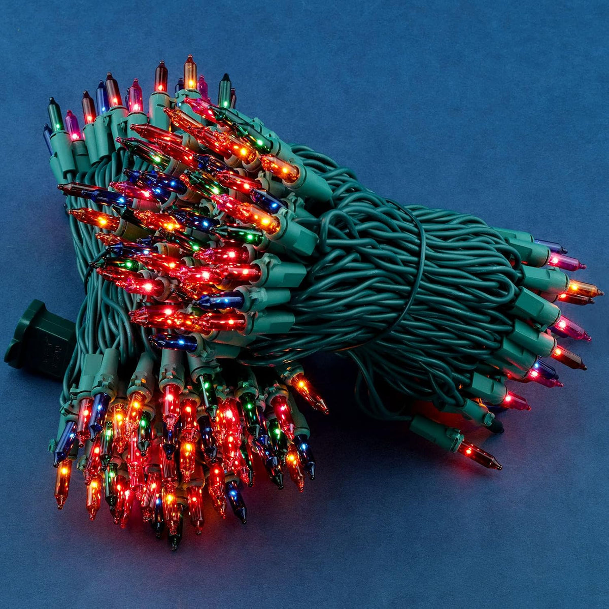 200 Multicolor Christmas Lights, 2 Set 33 ft 100 ct Green Wire String Light