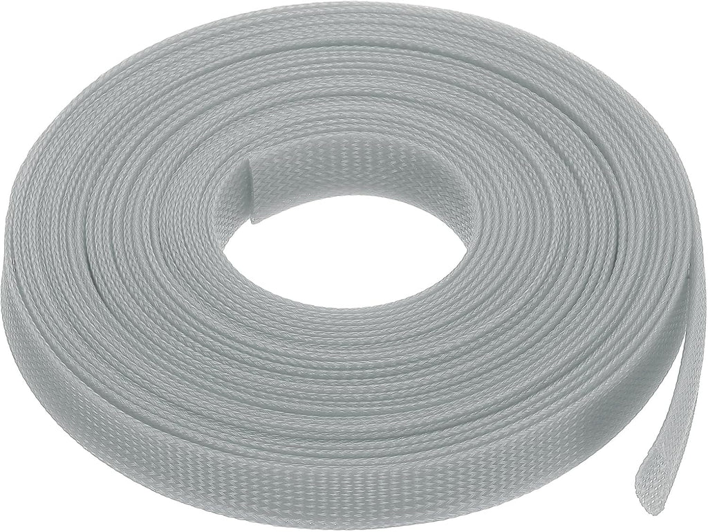 uxcell Expandable Sleeving,1-inch 25ft Cable Sleeve, Gray