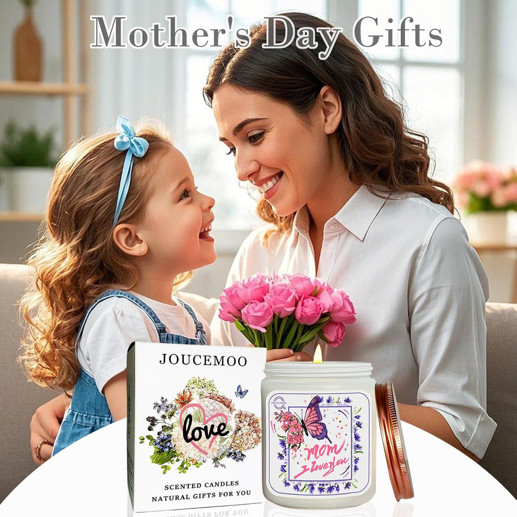 Gift for Mom, Lavender Eucalyptus Scented Candles, 7oz Non Toxic Candle