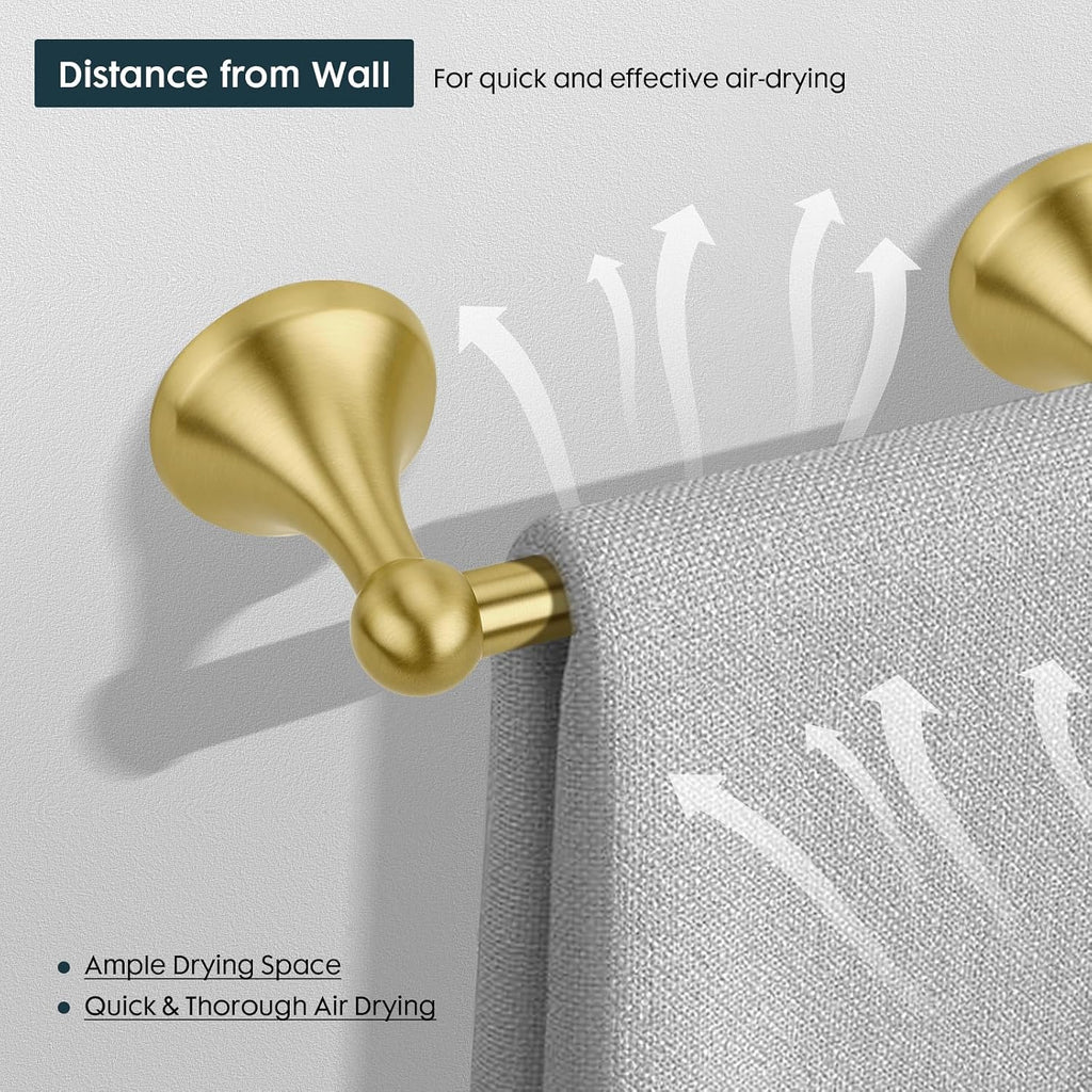 Hand Towel Bar Hand Towel Holder for Bathroom Brushed Gold