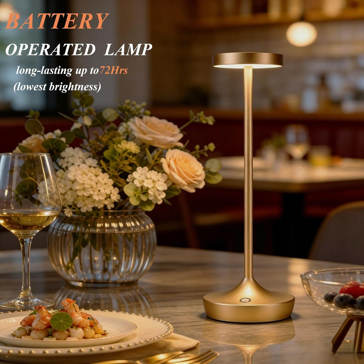 YHT Rechargeable Cordless Table Lamps 6000mAh LED Battery Table Light