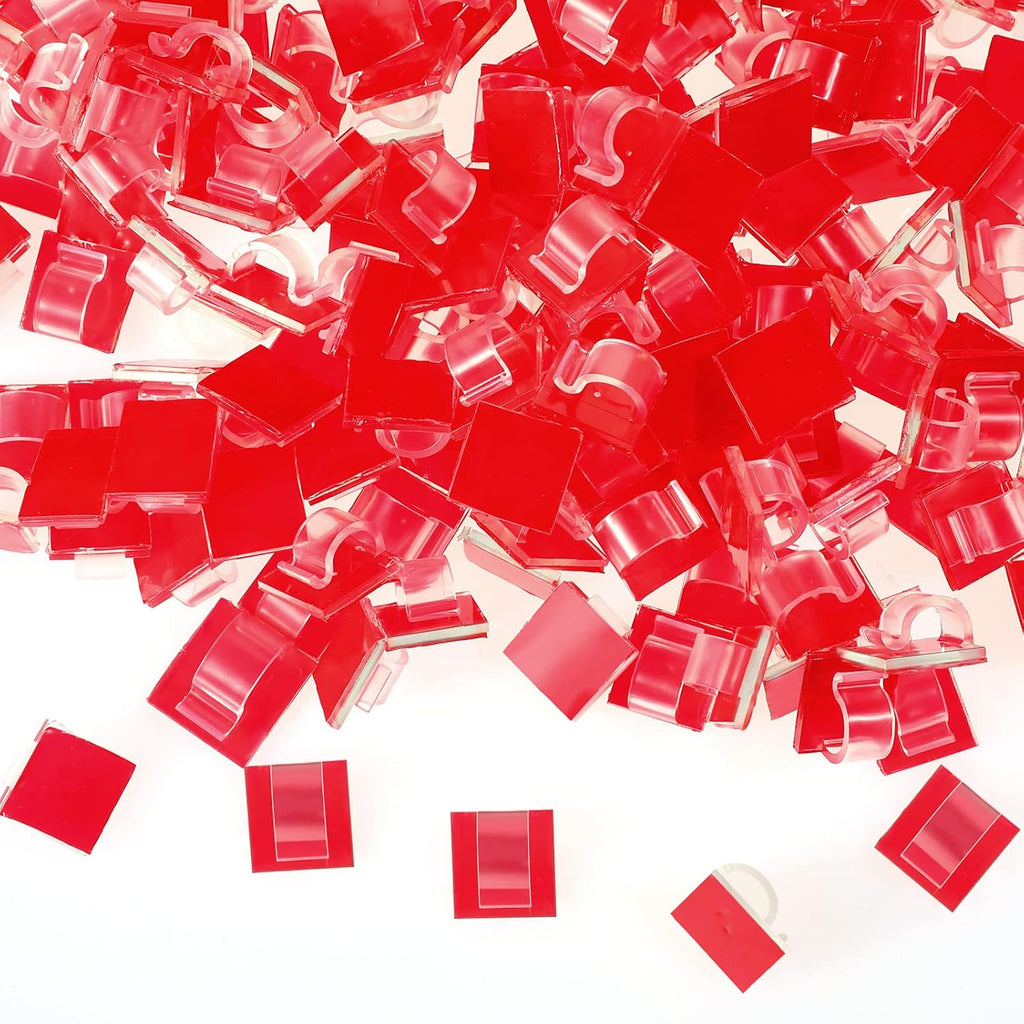 20Pcs Adhesive Cable Clips Transparent Wire Holder,Small,Clear