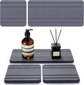 3PCS Diatomite Water Absorbing Stone Tray for Sink, Fast Drying Stone Drying Tray, Faucet Mat for Kitchen Sink and Counter, Bathroom Trays, Holders & Vanity Organizers, Bar Coasters