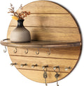 Rebee Vision Pine Wood Key Holder Wall Mount for Entryway Decor, Yellow