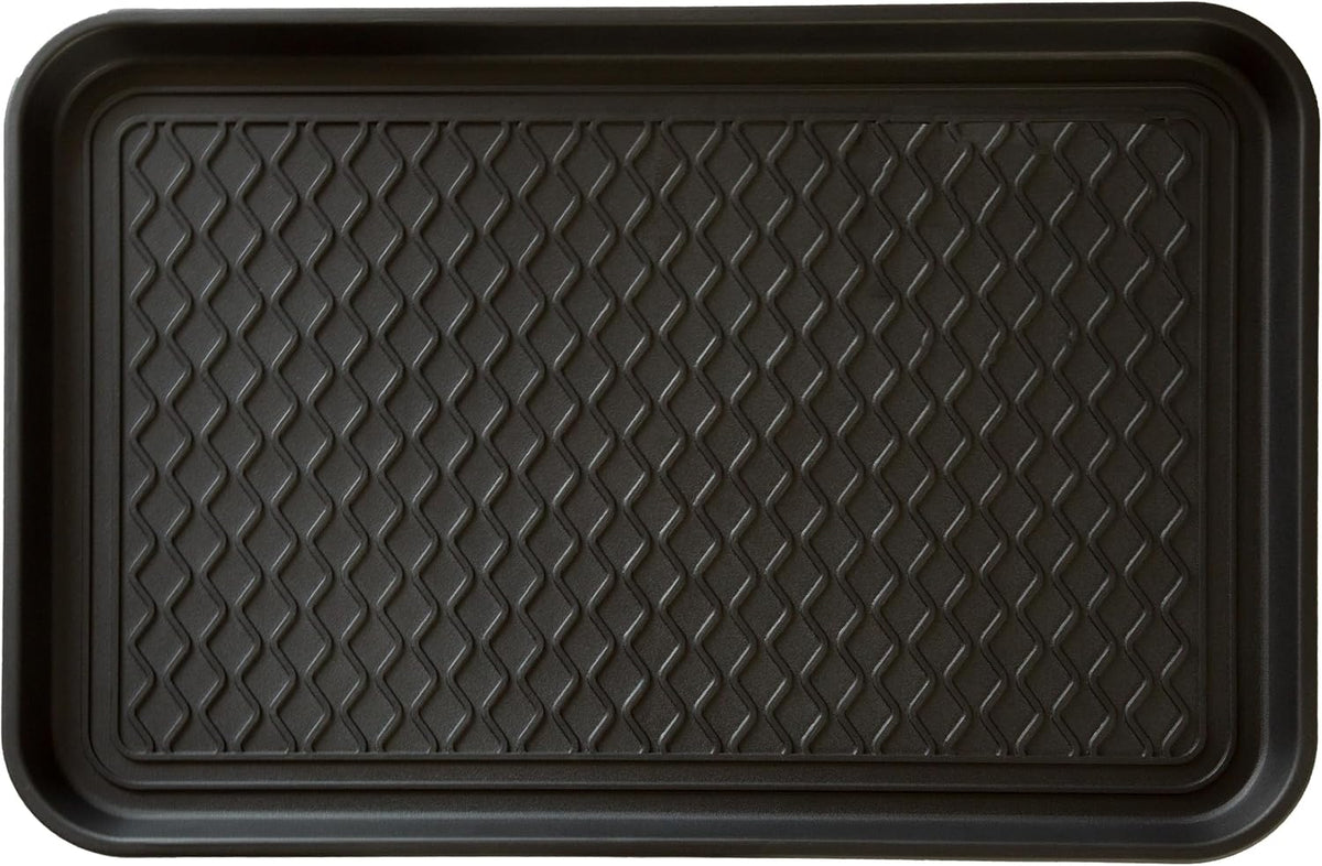 Stalwart All-Weather Outdoor or Indoor Boot Tray, Black