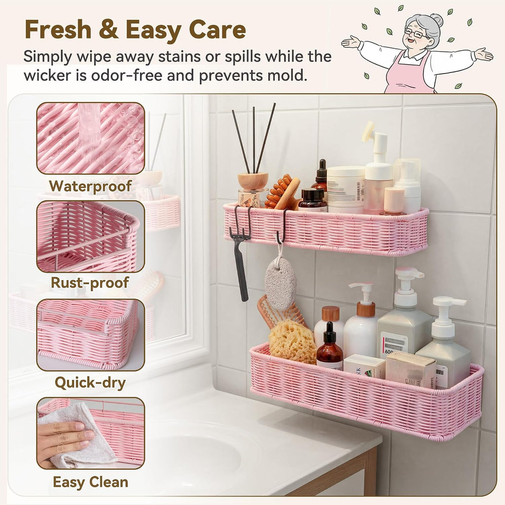 GRANNY SAYS Shower Caddy Hanging, Pink Shower Shelves for Inside Showers