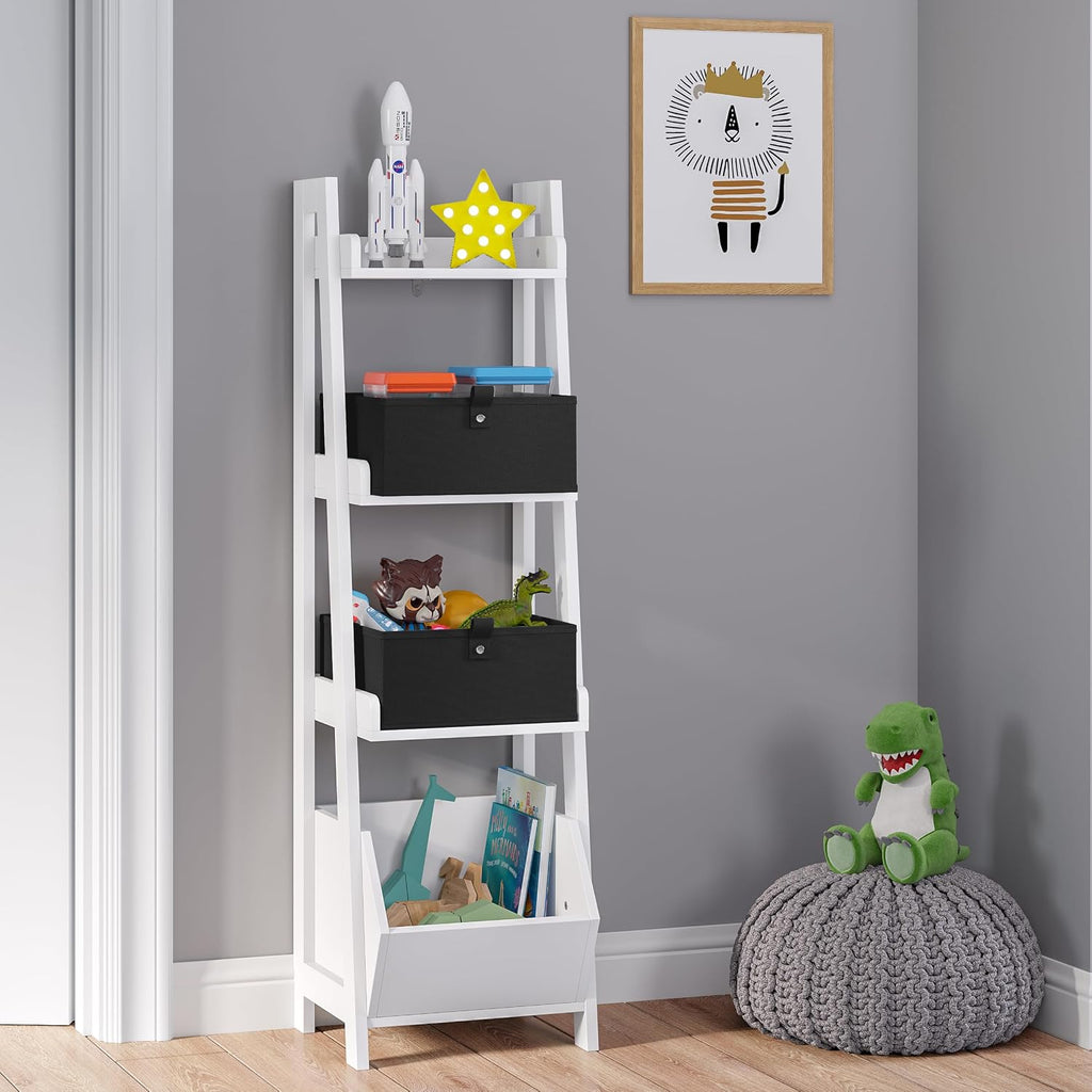 RiverRidge Folding Storage Bins - 2-pack of 5in Tall Black Cubes