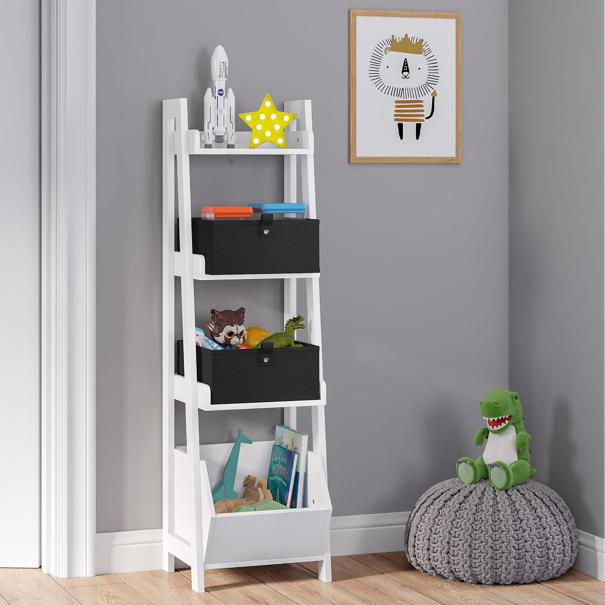 RiverRidge Folding Storage Bins - 2-pack of 5in Tall Black Cubes